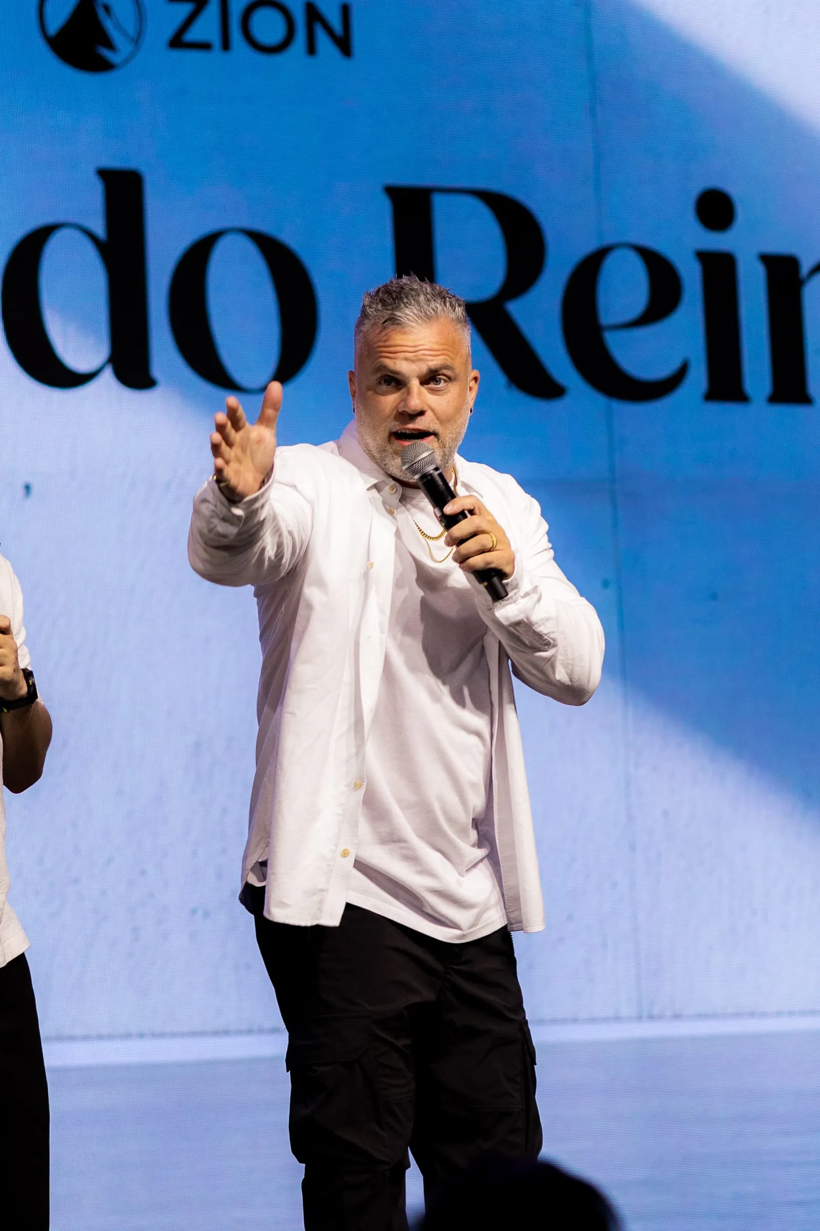 Shawn Gabie addressing a conference audience